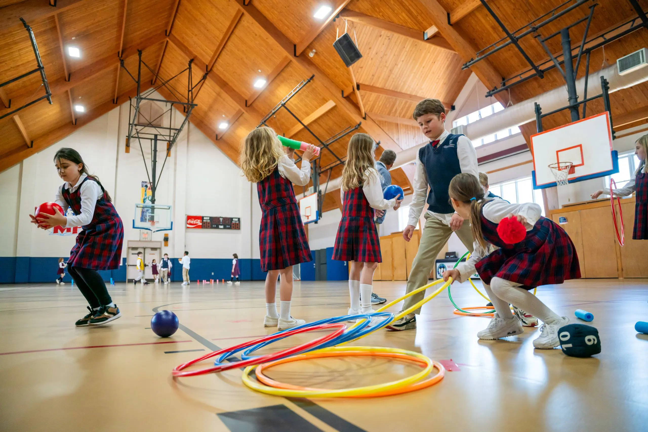 Children in a school gym