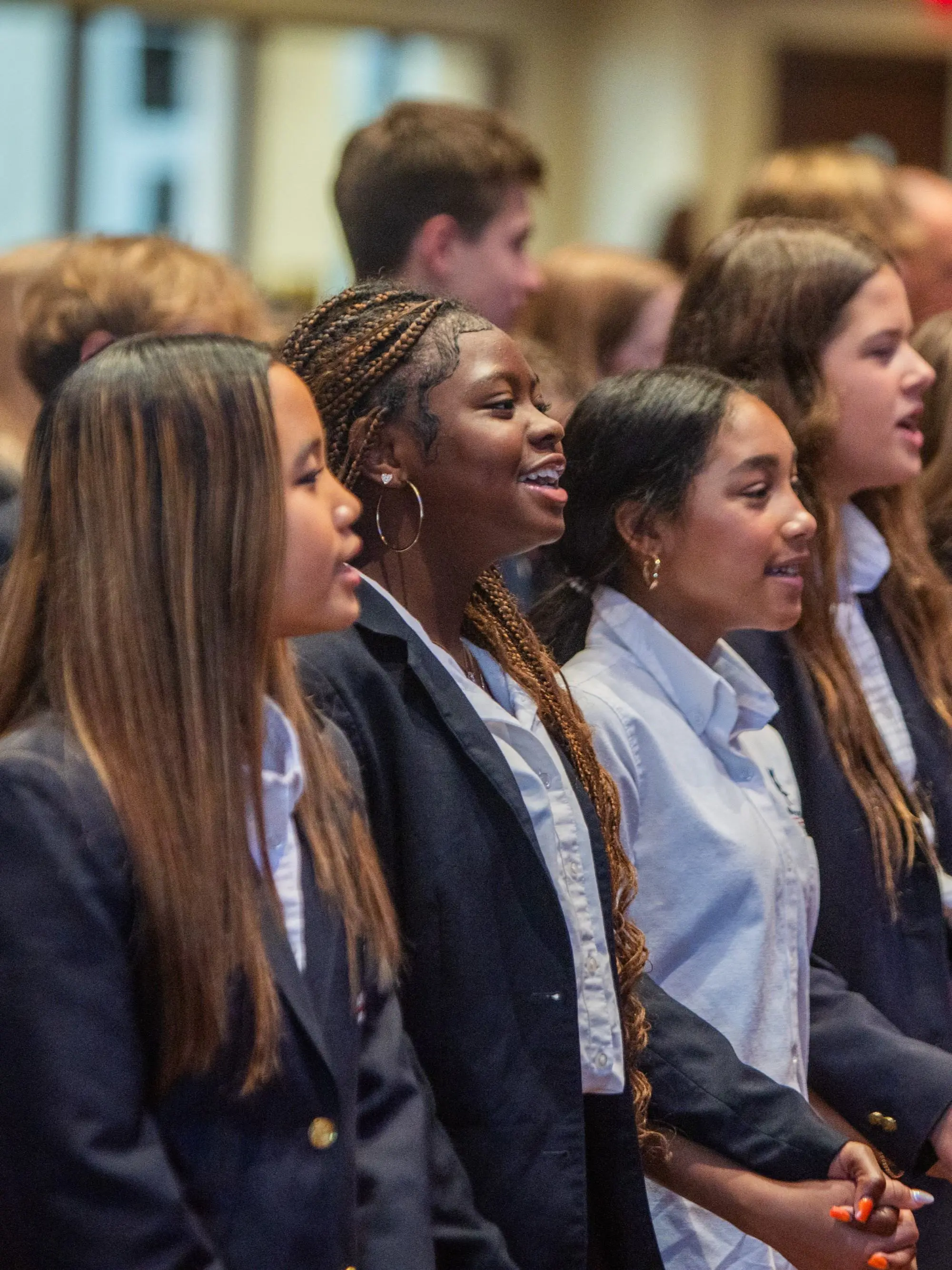 Students singing