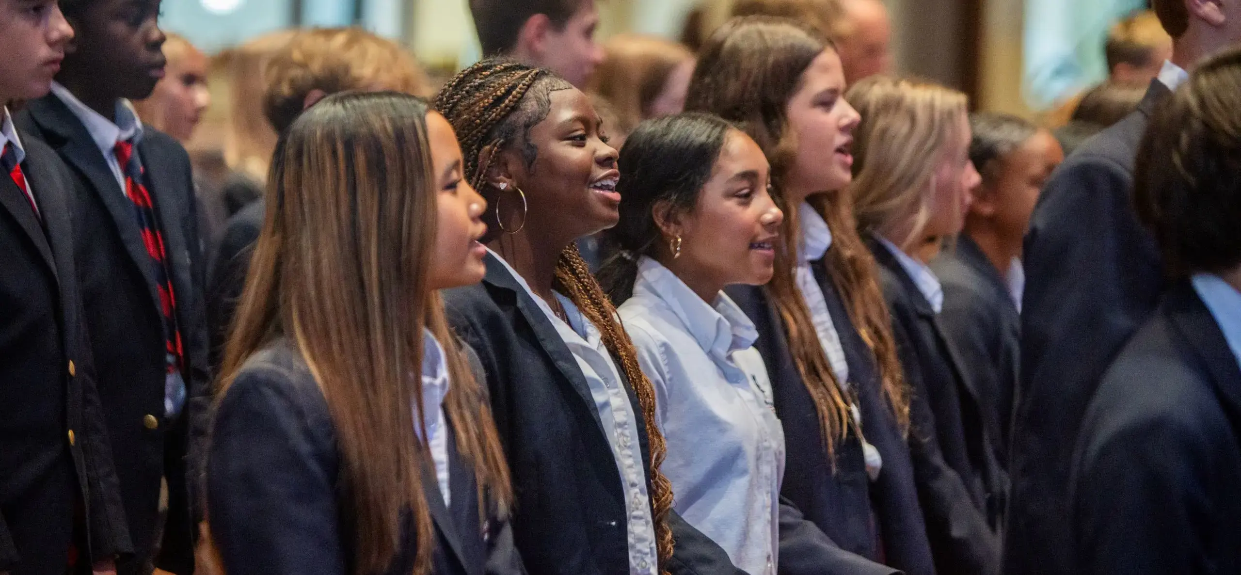 Students singing